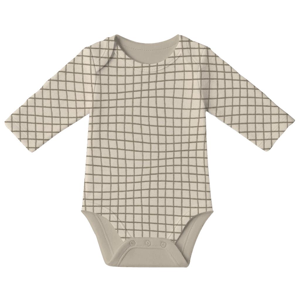 Linear Moire Field personalized infant bodysuits