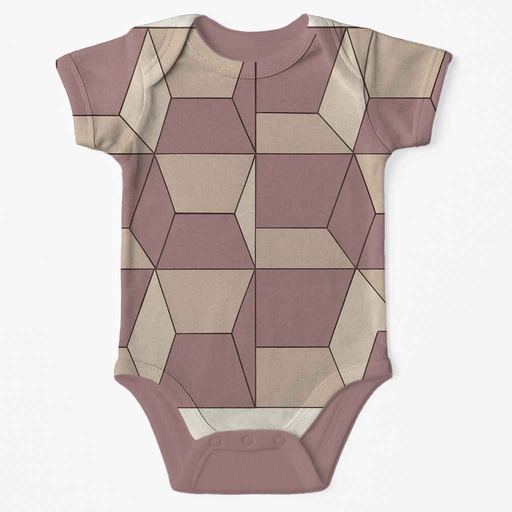 Soft Prism Quilt kimono style baby bodysuits