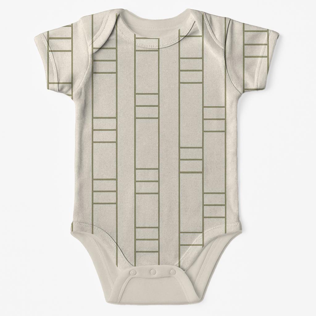 Even Line Ladder unique printed baby bodysuits