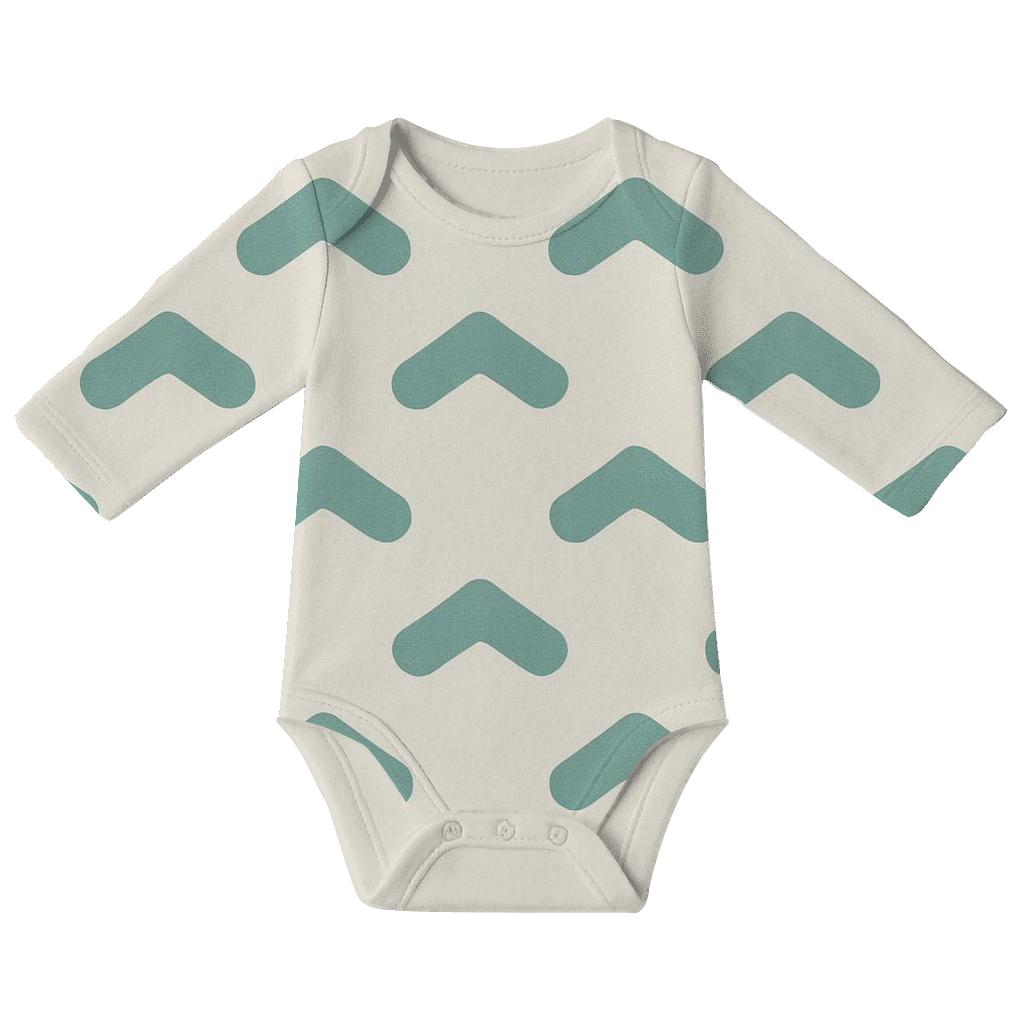 Offset Mini Chevron personalized infant bodysuits