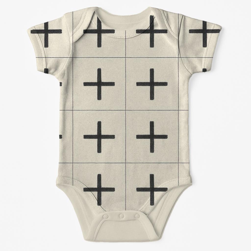 Even Cross Grid baby bodysuits for newborns
