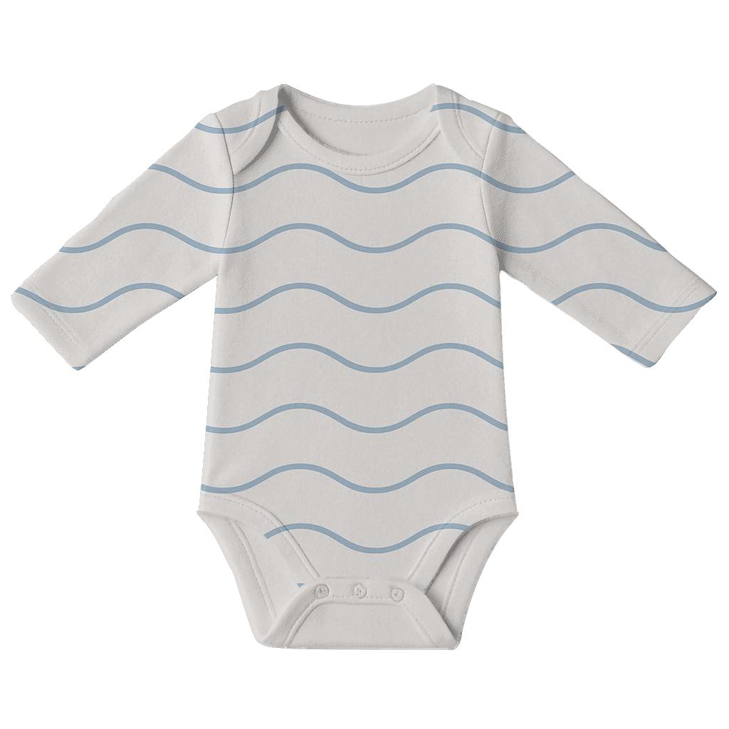 Quiet Wave Lines custom baby bodysuits