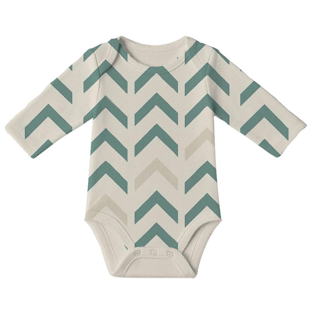 Soft Chevron Drift custom baby bodysuits