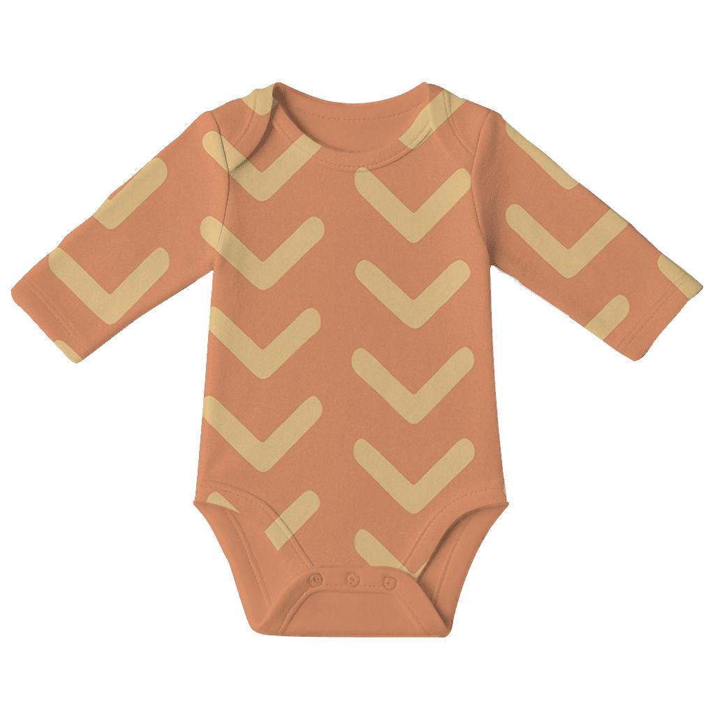 Chevron Step Field kimono style baby bodysuits