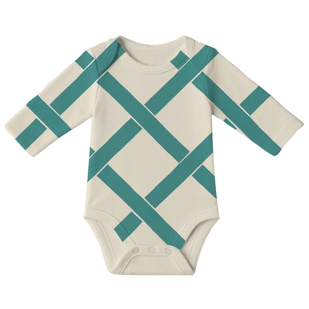 Lattice Ribbon Grid sleeveless baby bodysuits