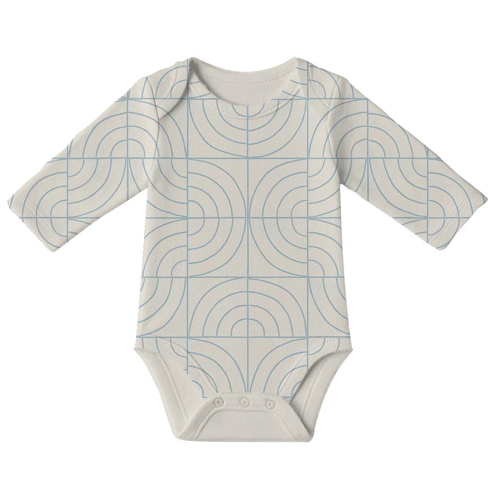 Pocketed Ring Grid personalized infant bodysuits