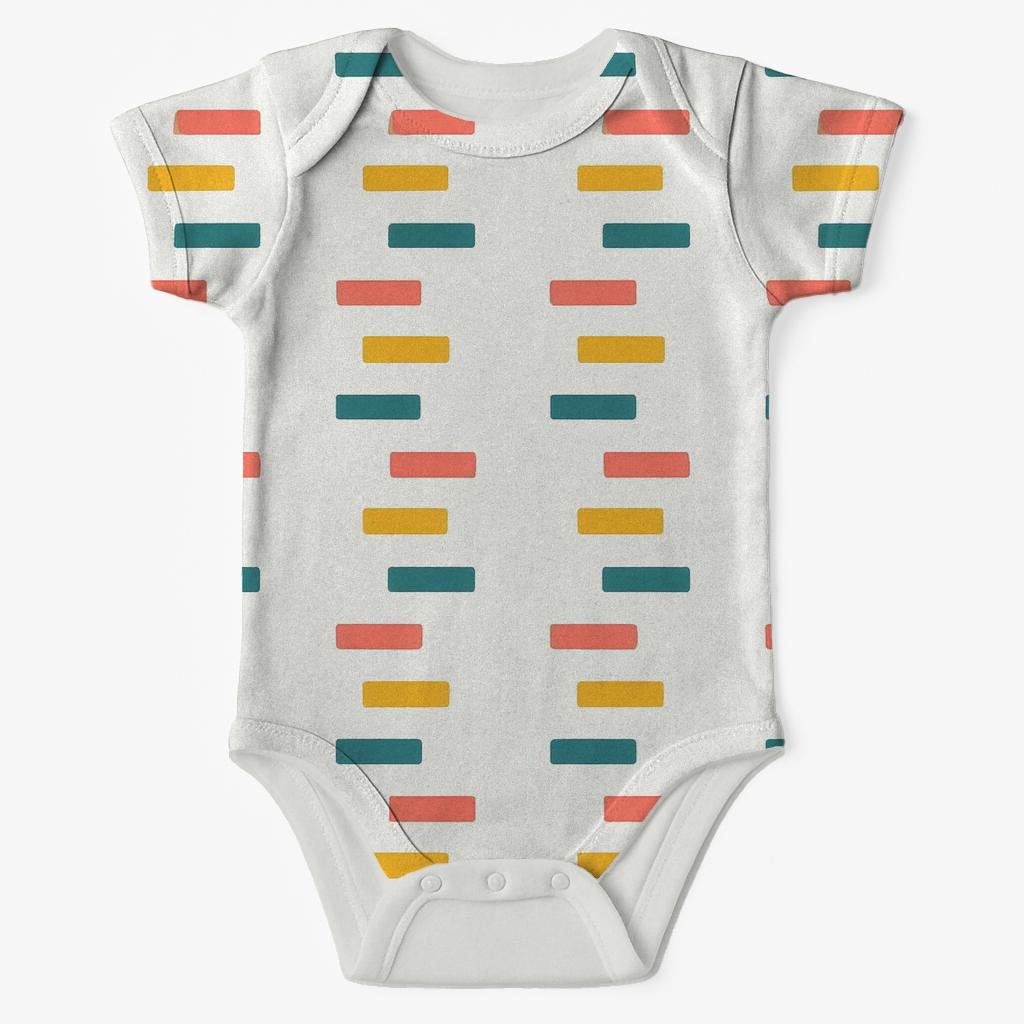 Spectrum Step Bars kimono style baby bodysuits