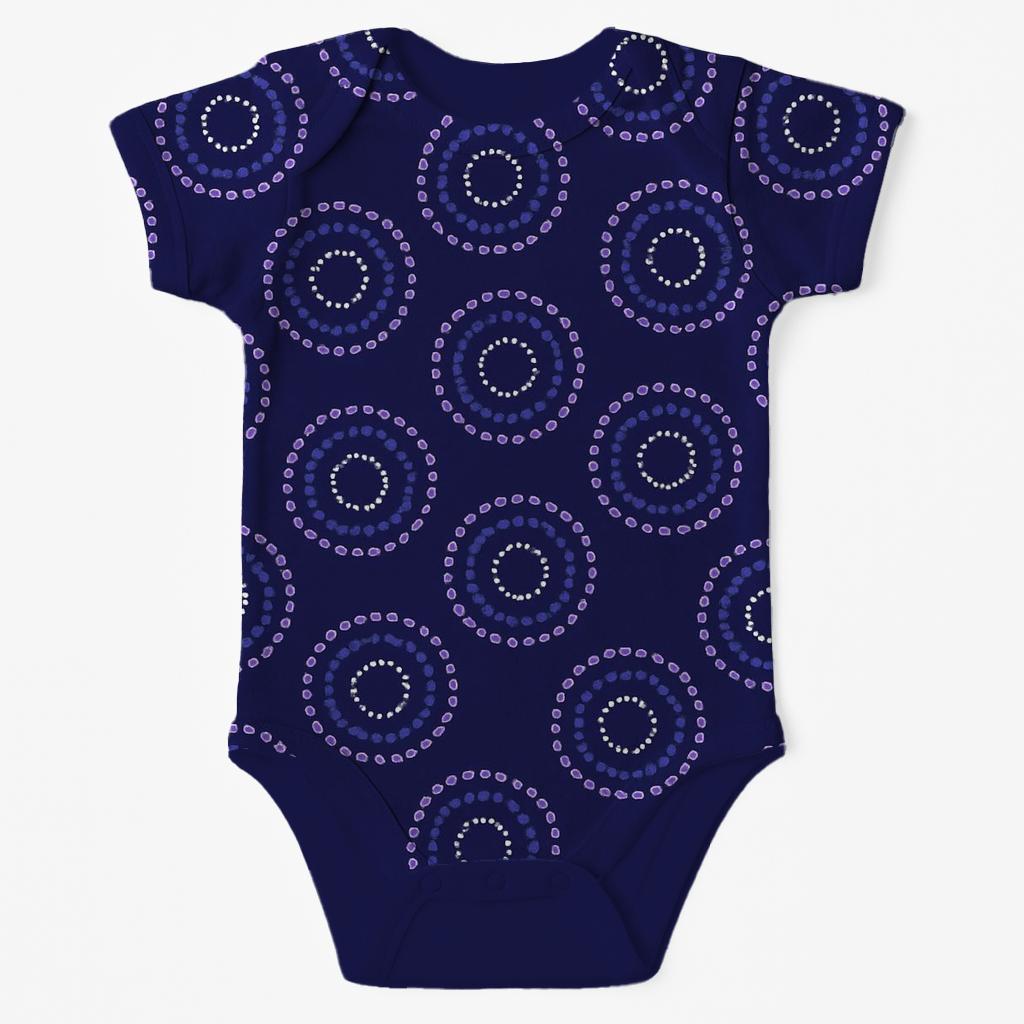 Galaxy Ring Dots personalized infant bodysuits