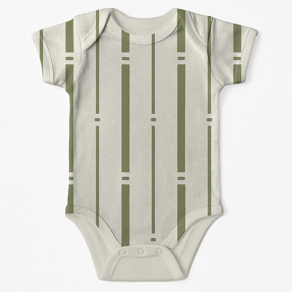 Banded Stripe Pause Points baby bodysuits for newborns
