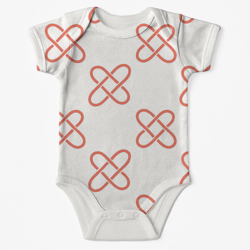Pebble Loop Interlace unique printed baby bodysuits
