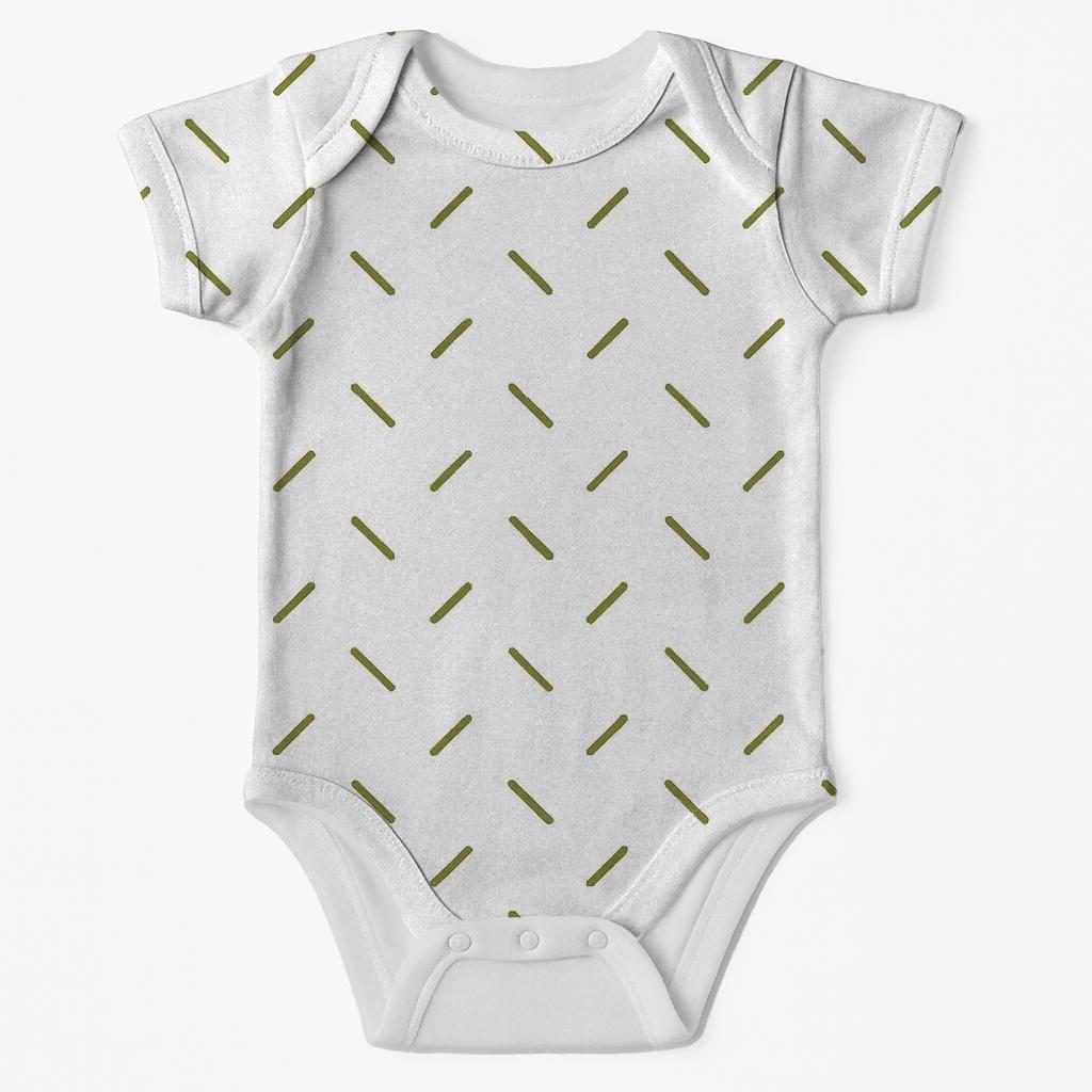 Diagonal Micro Hatch Drift unique printed baby bodysuits