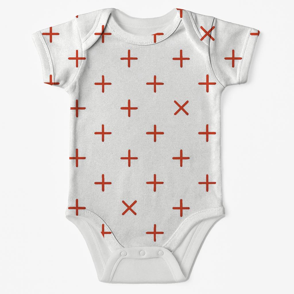 Tiny Cross Stitch Grid custom baby bodysuits