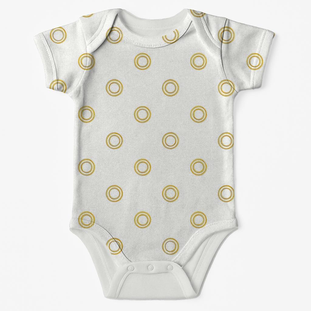 Concentric Tile Pips sleeveless baby bodysuits