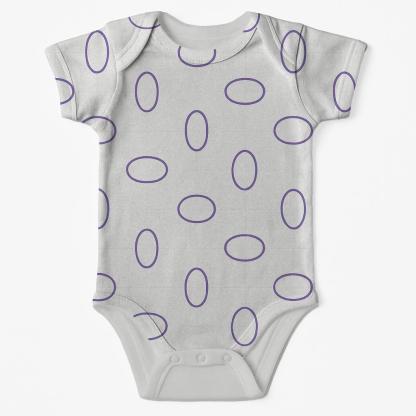 Elliptic Grid Bloom unique printed baby bodysuits