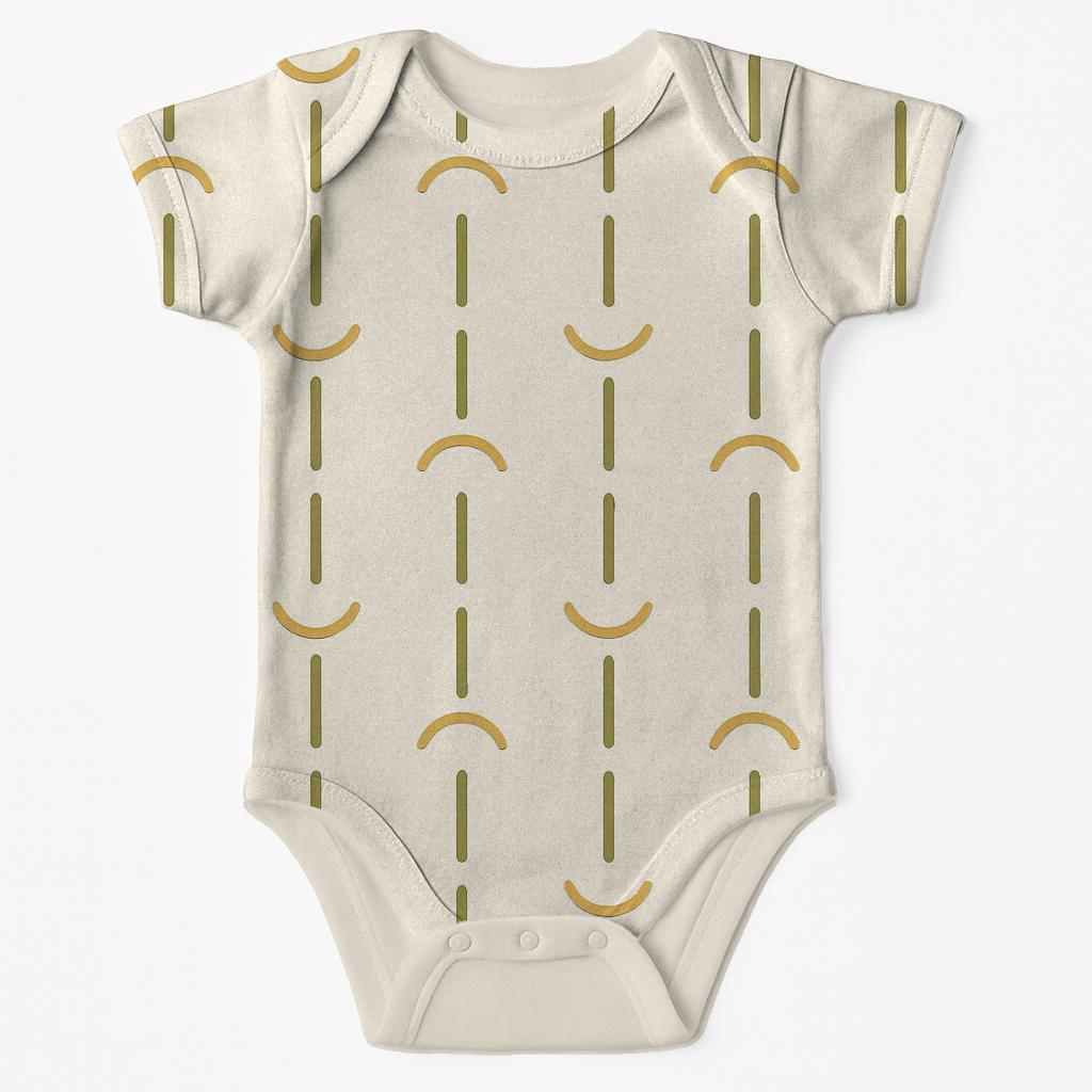 Arc Ladder Grid sleeveless baby bodysuits