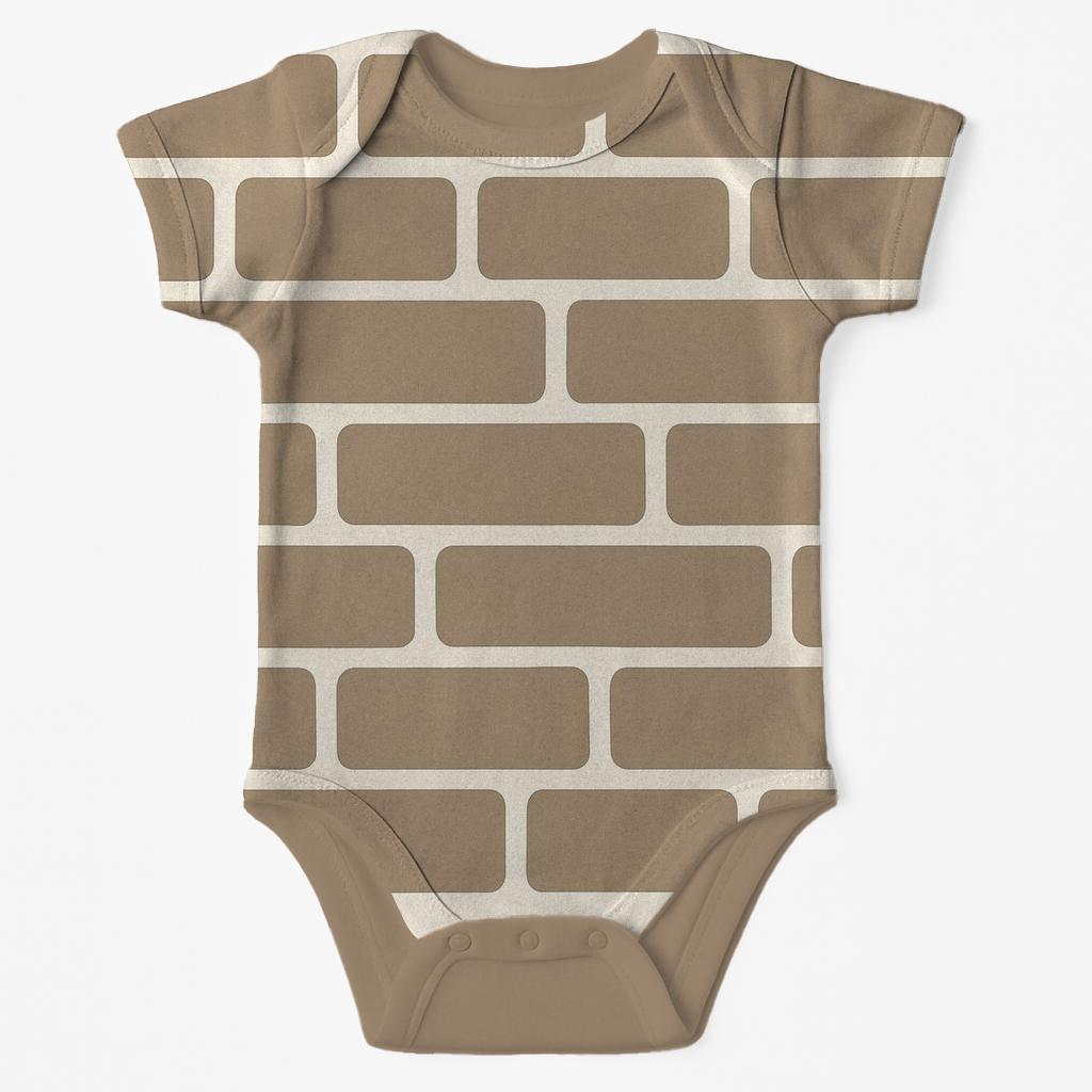 Offset Brick Calm baby bodysuits for newborns