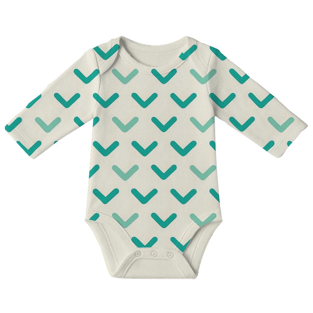 Soft Step Chevron comfortable snap baby bodysuits