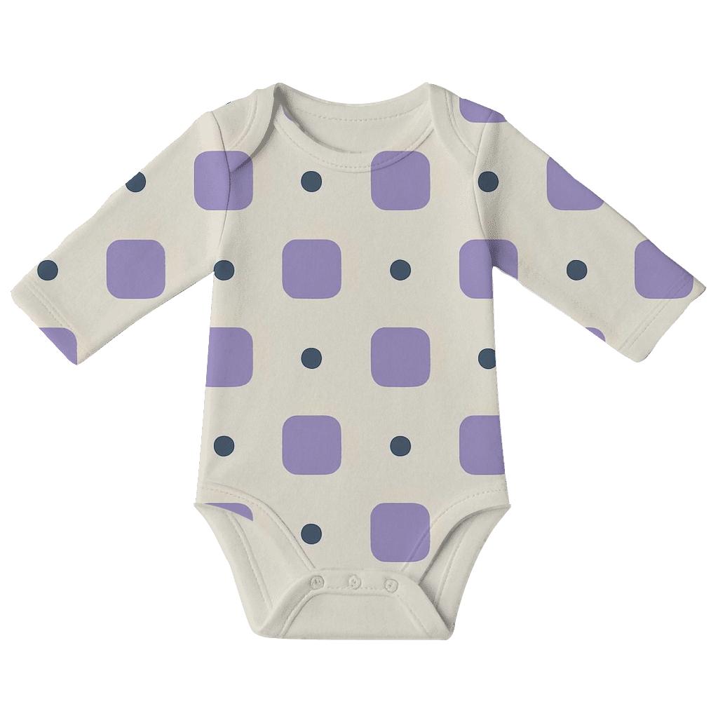 Round Tile Sprinkle soft cotton baby bodysuits