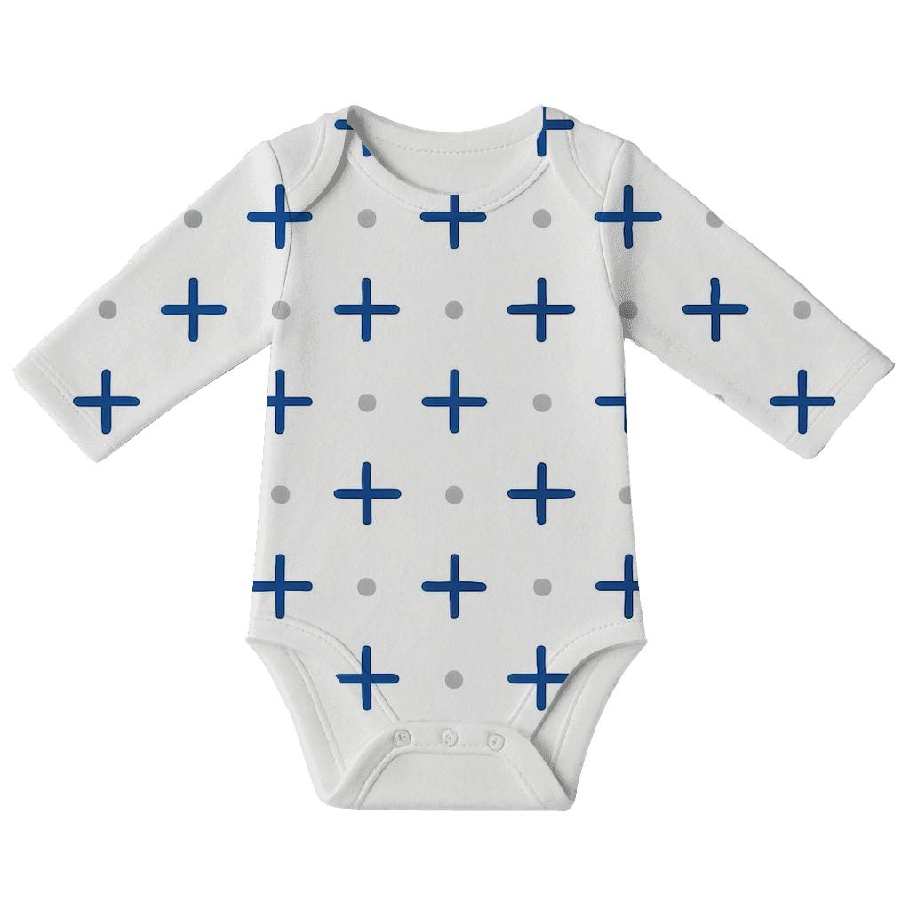 Cross Stitch Points organic baby bodysuits