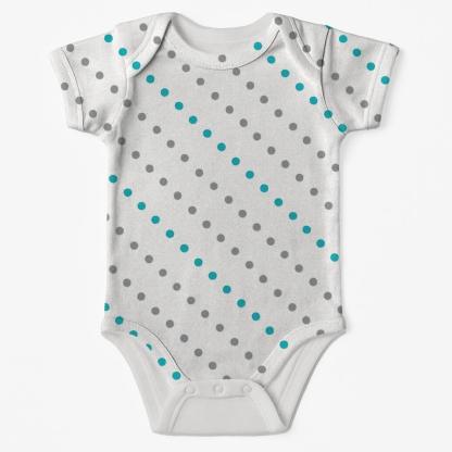 Diagonal Dot Ribbons unique printed baby bodysuits