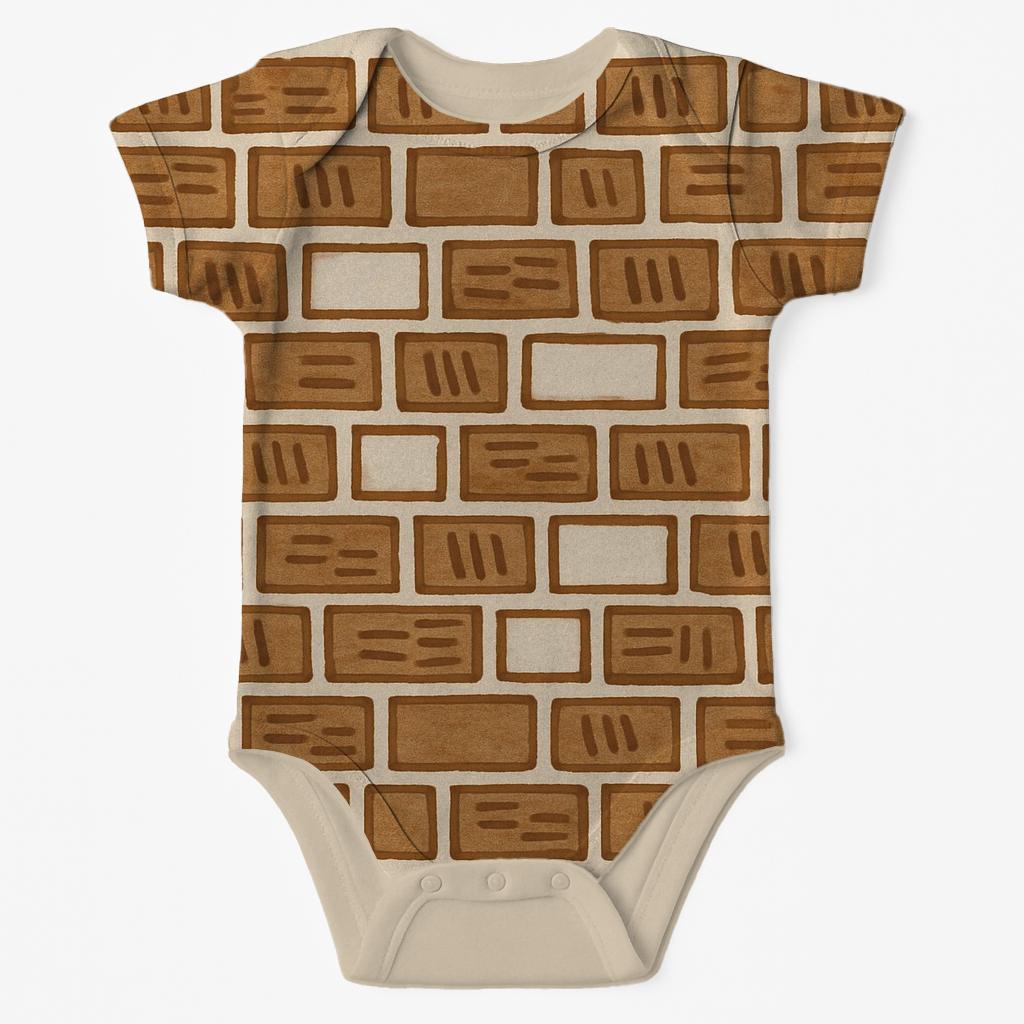 Bark Fragment Mosaic Blocks personalized infant bodysuits
