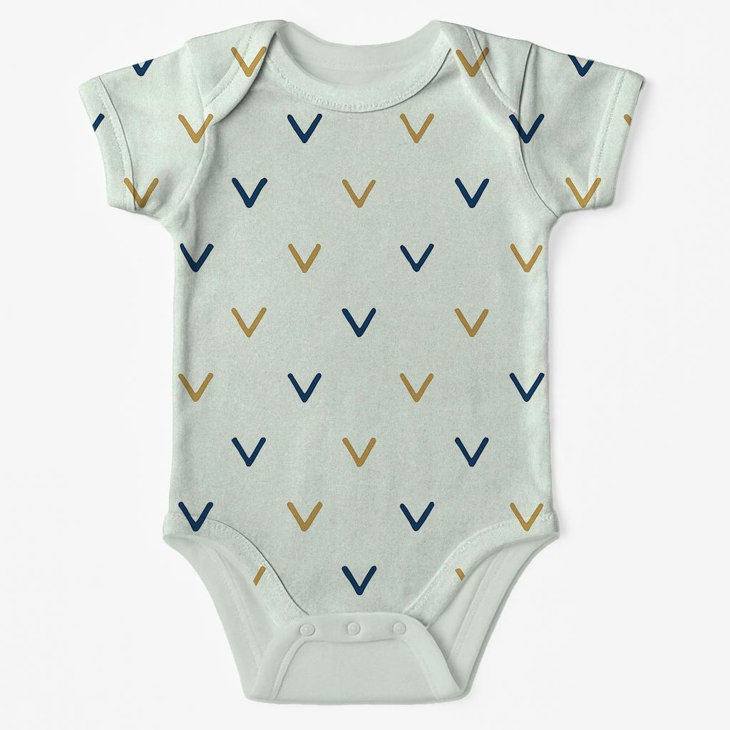 Gentle Chevron Micro Steps custom baby bodysuits