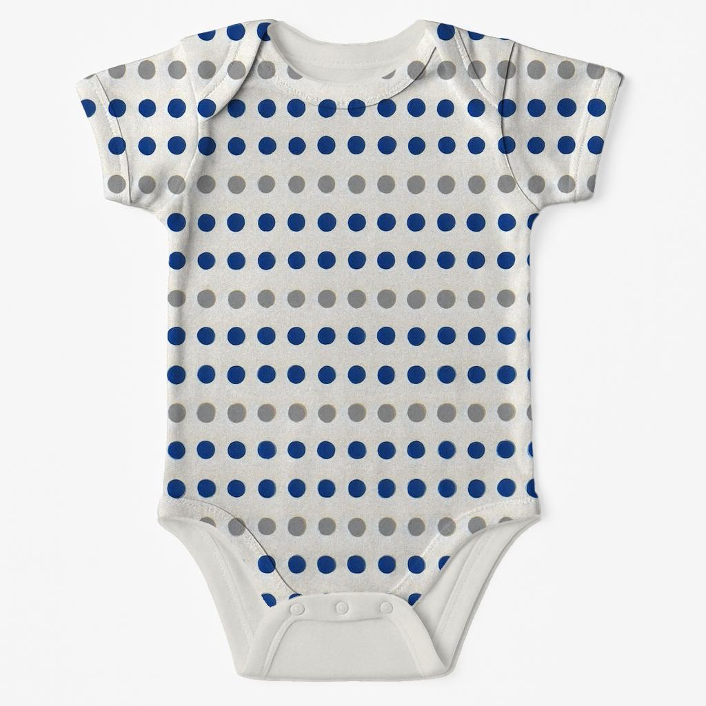 Banded Dot Moire Calm custom baby bodysuits