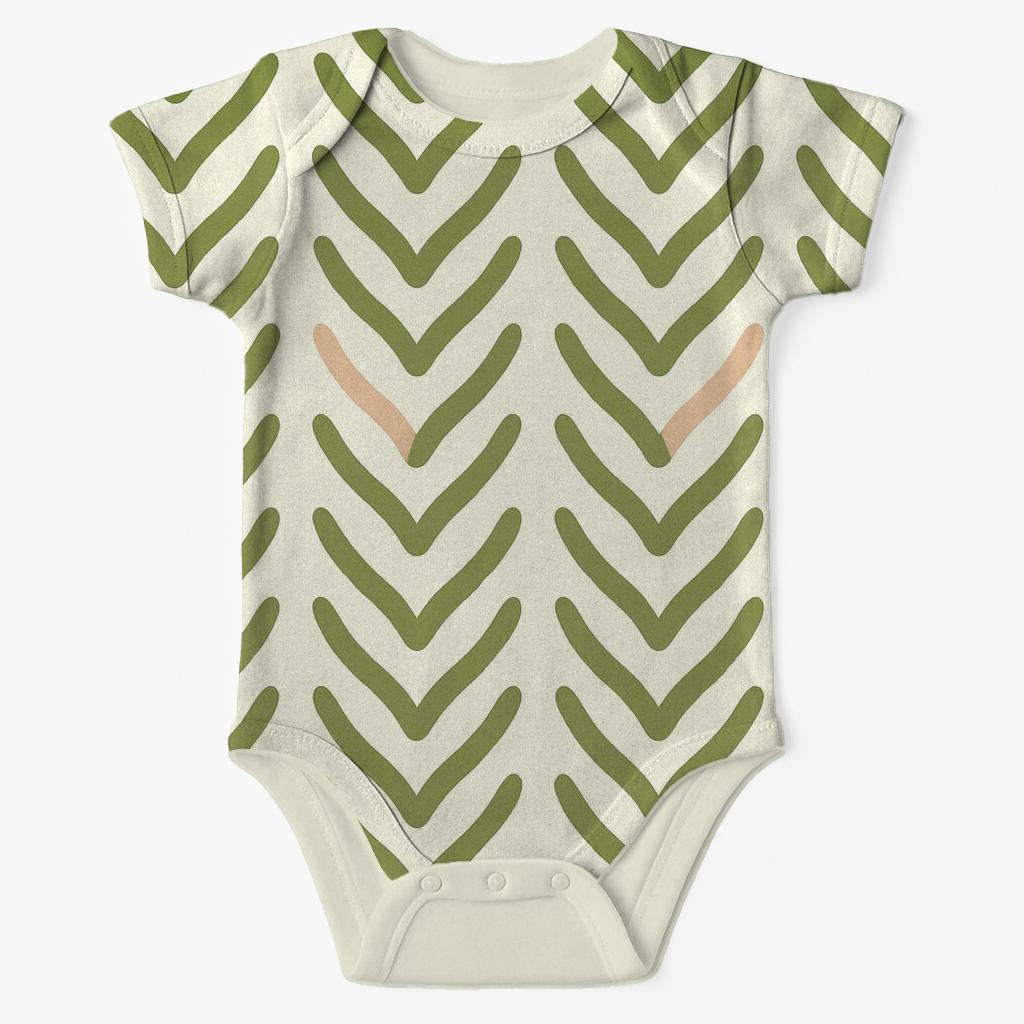 Modular Arc Chevron Calm soft cotton baby bodysuits