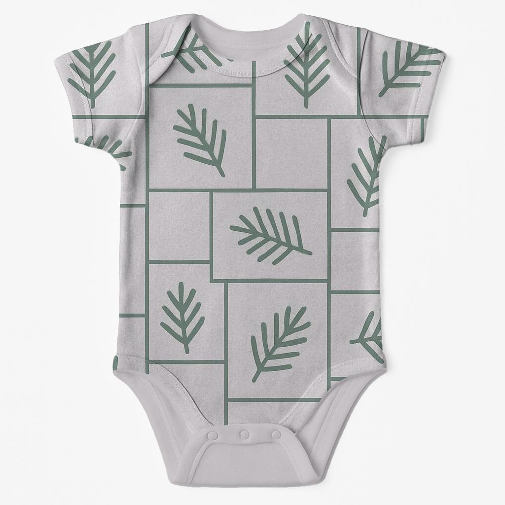 Frond Quilt Loose Tiles comfortable snap baby bodysuits