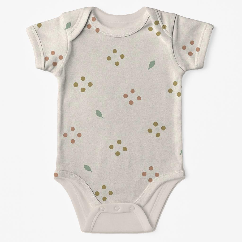 Seed Dot Hush Scatter soft cotton baby bodysuits