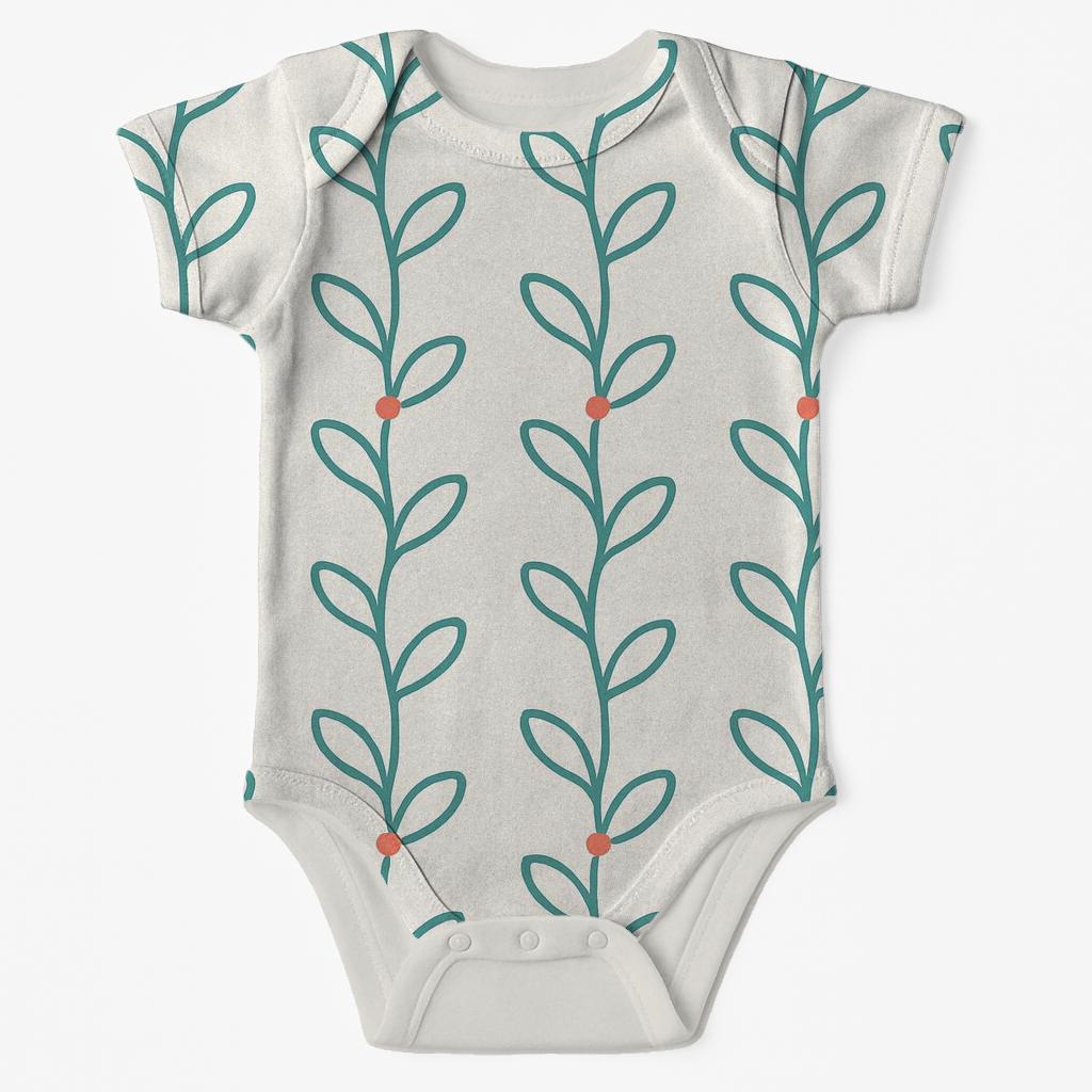 Gentle Vine Loop Ladder baby bodysuits for newborns