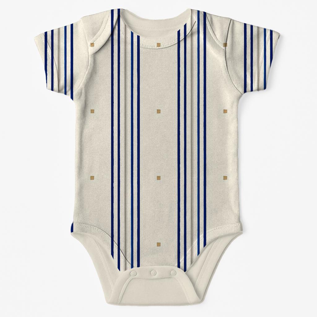 Banded Stripe Ladder custom baby bodysuits