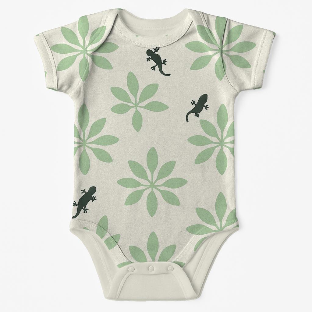 Tiny Creature Silhouette Accent comfortable snap baby bodysuits