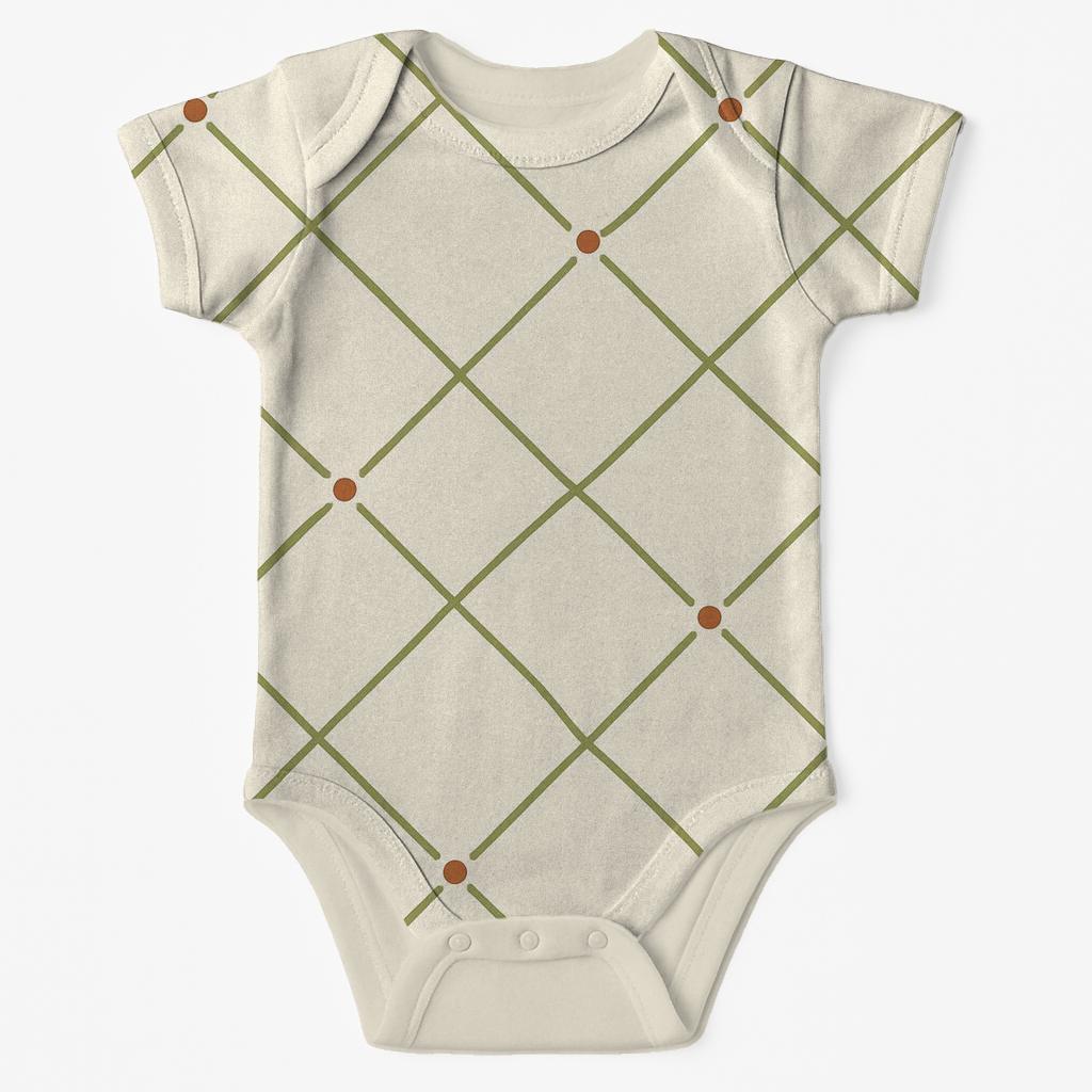 Interlaced Stem Weave Open custom baby bodysuits
