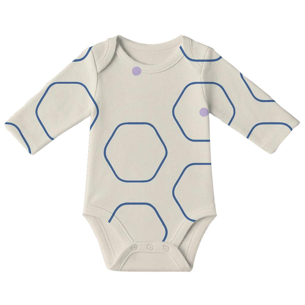 Quiet Hex Halo Scatter organic baby bodysuits