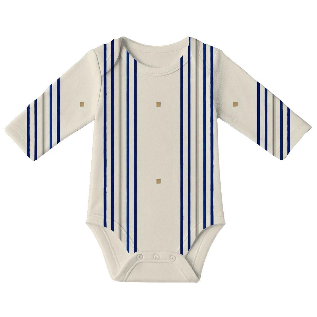 Banded Stripe Ladder soft cotton baby bodysuits