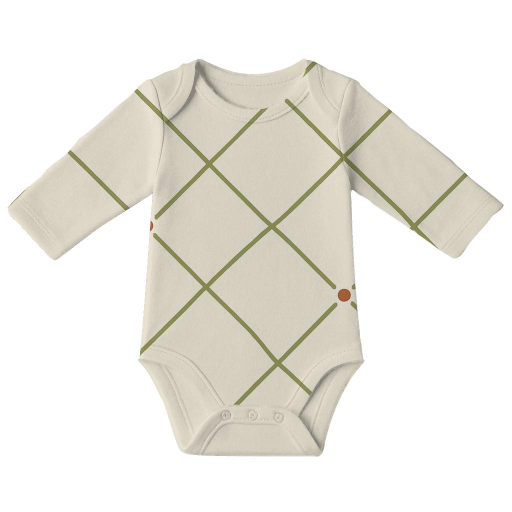 Interlaced Stem Weave Open personalized infant bodysuits