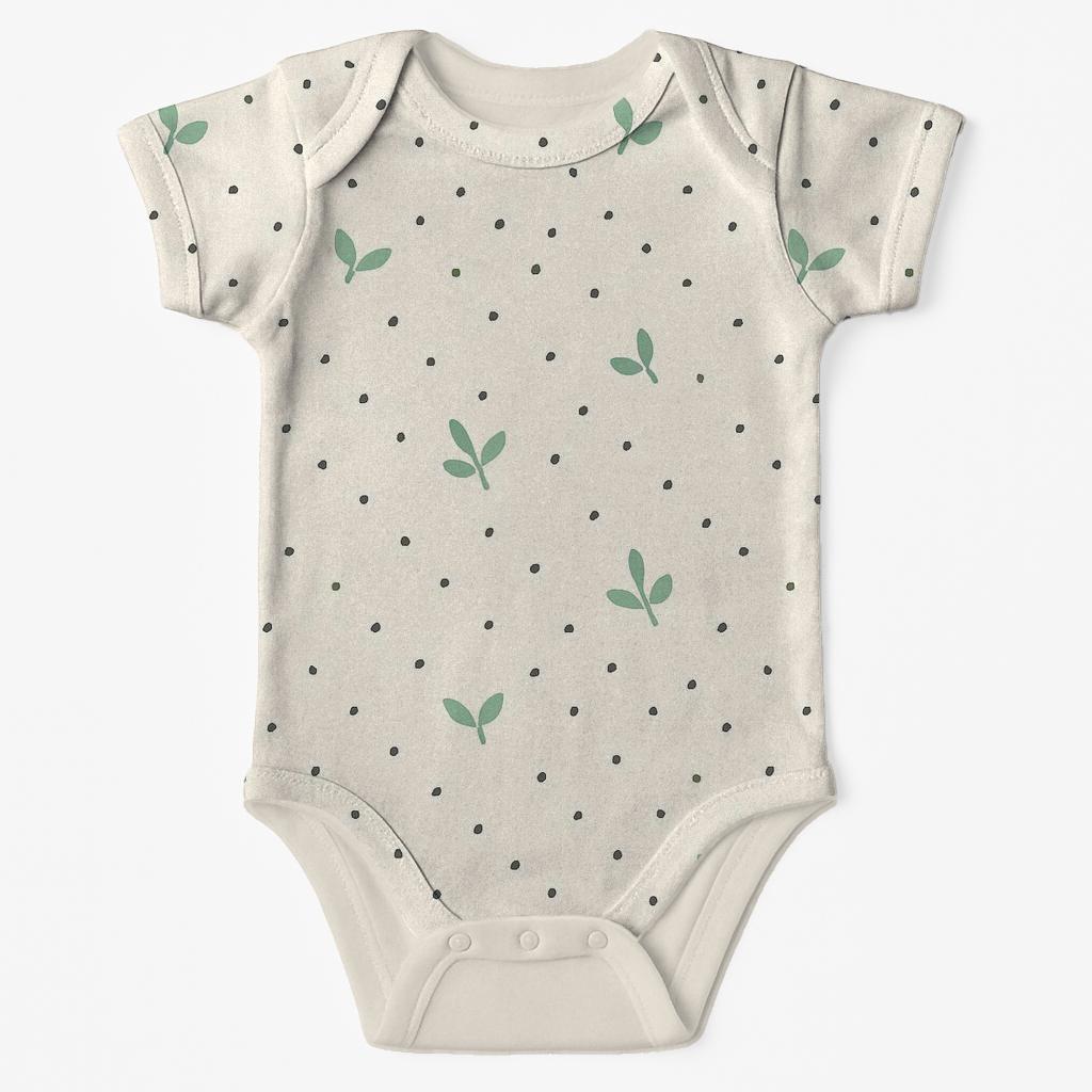 Seed Dot Drift Grid custom baby bodysuits