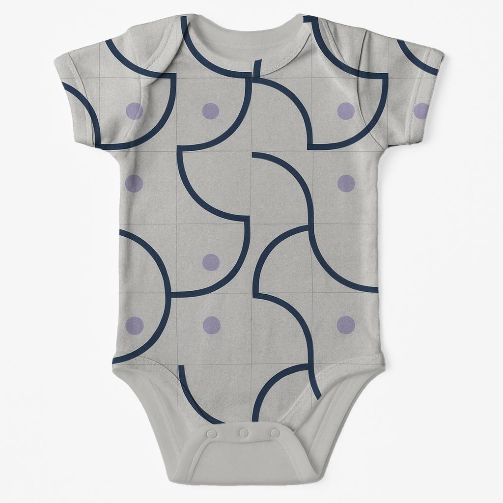 Soft Arc Grid baby bodysuits for newborns