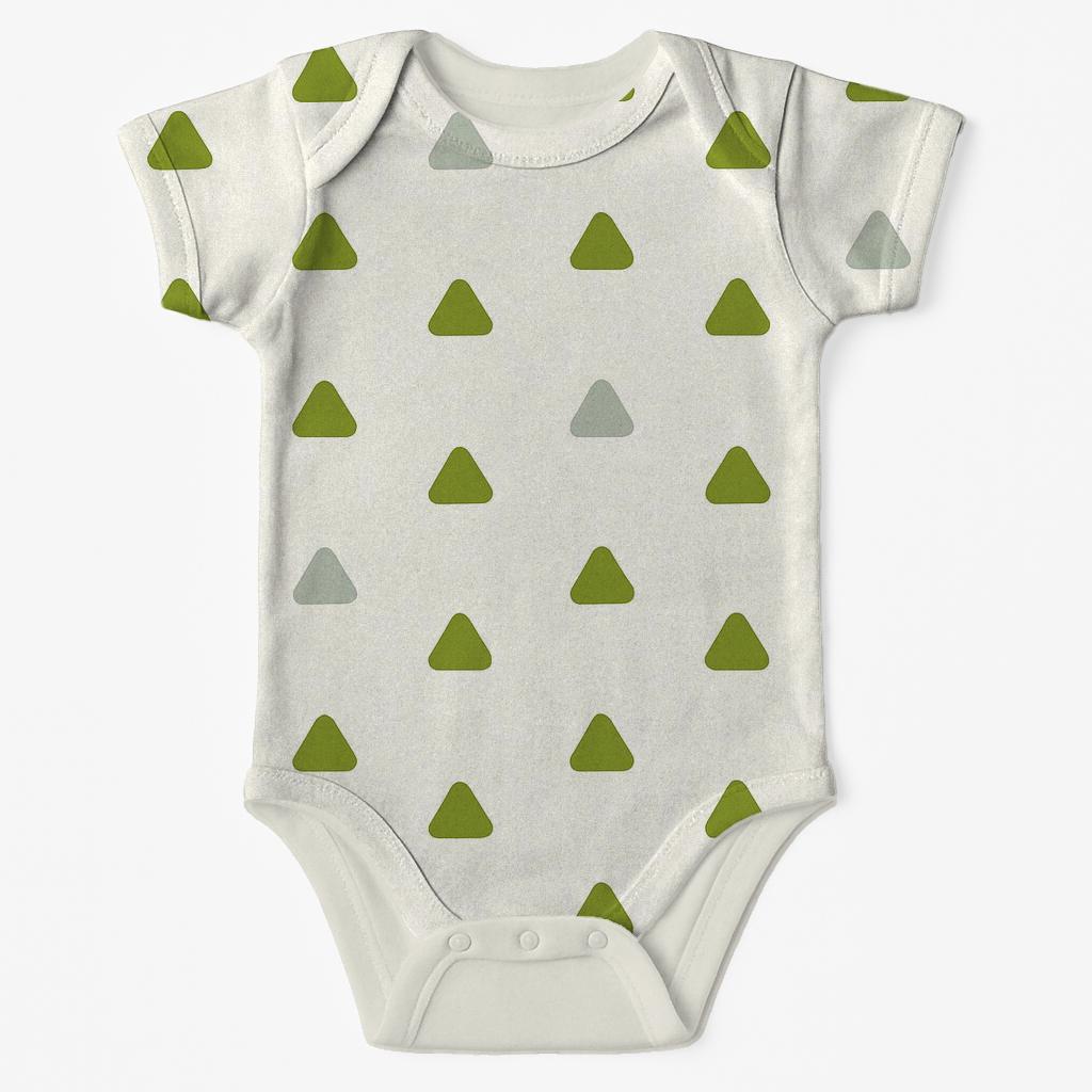 Rounded Triangle Drift organic baby bodysuits