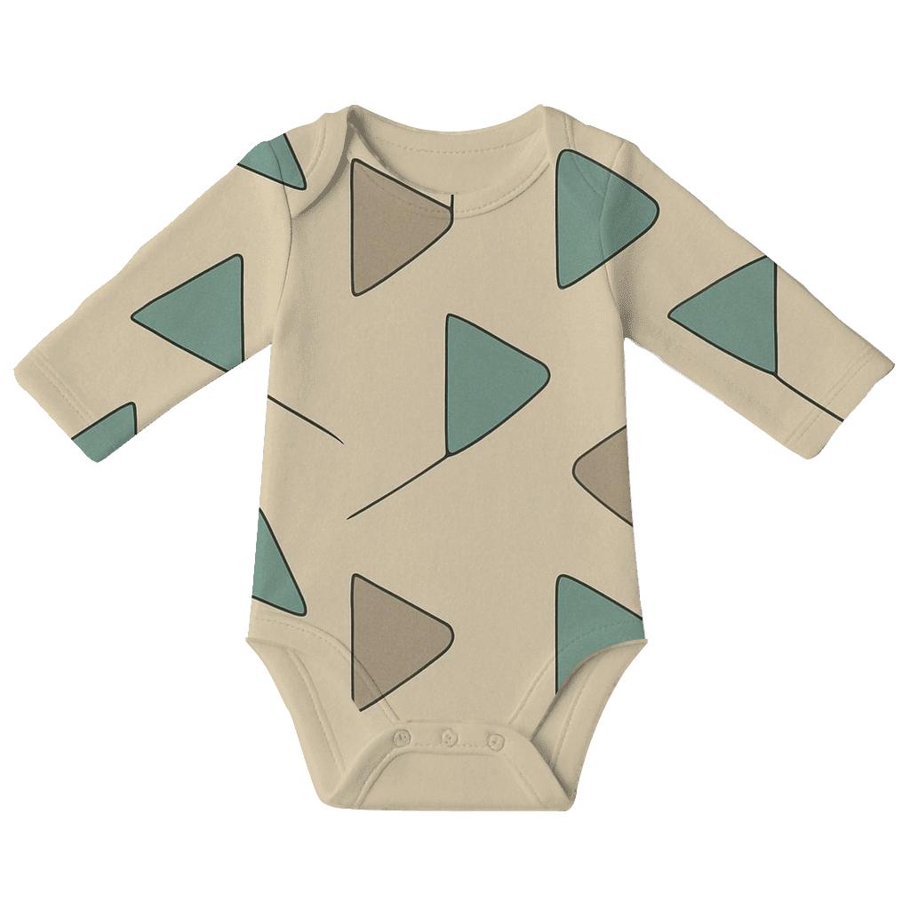 Calm Kite Tessellation comfortable snap baby bodysuits