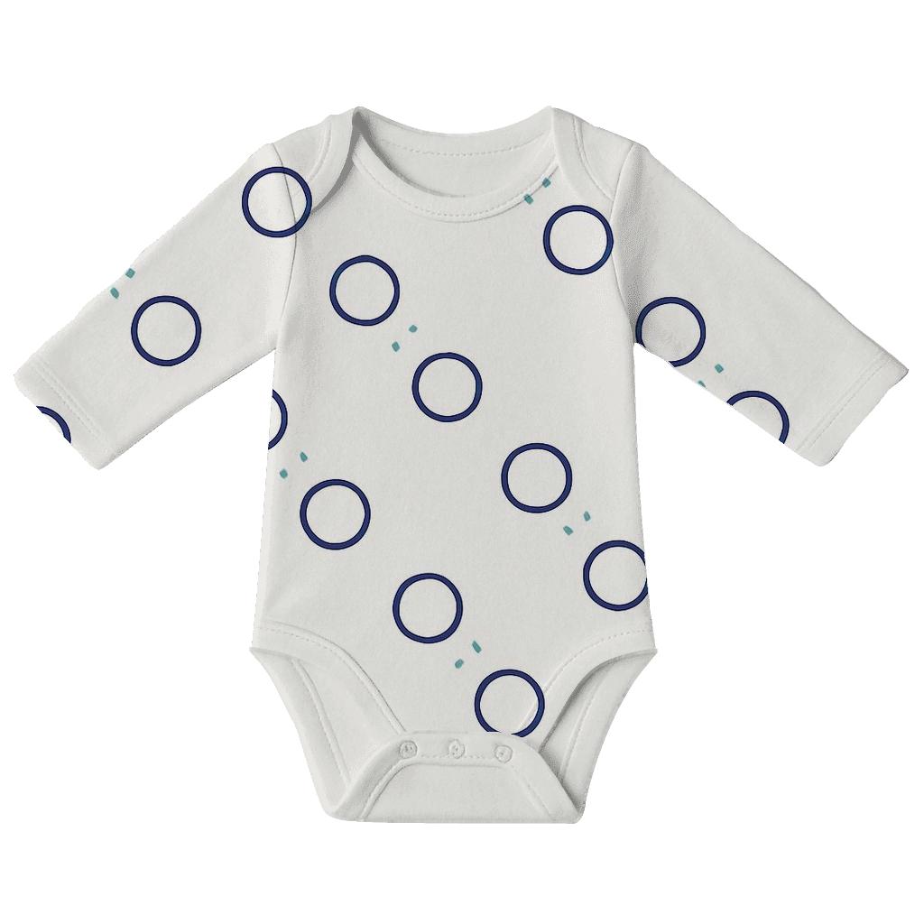 Ringlet Dot Lattice kimono style baby bodysuits