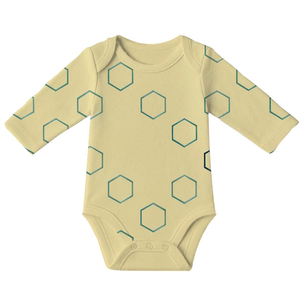 Hex Whisper Scatter kimono style baby bodysuits
