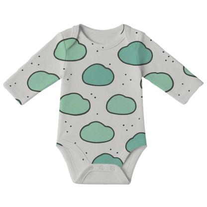 Quiet Moss Patch Clusters unique printed baby bodysuits