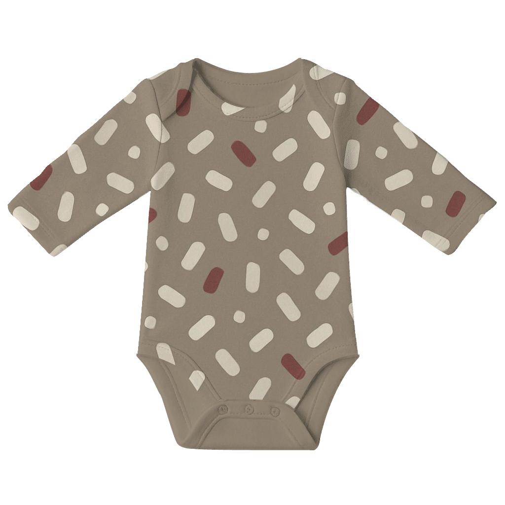 Quiet Mosaic Chips comfortable snap baby bodysuits