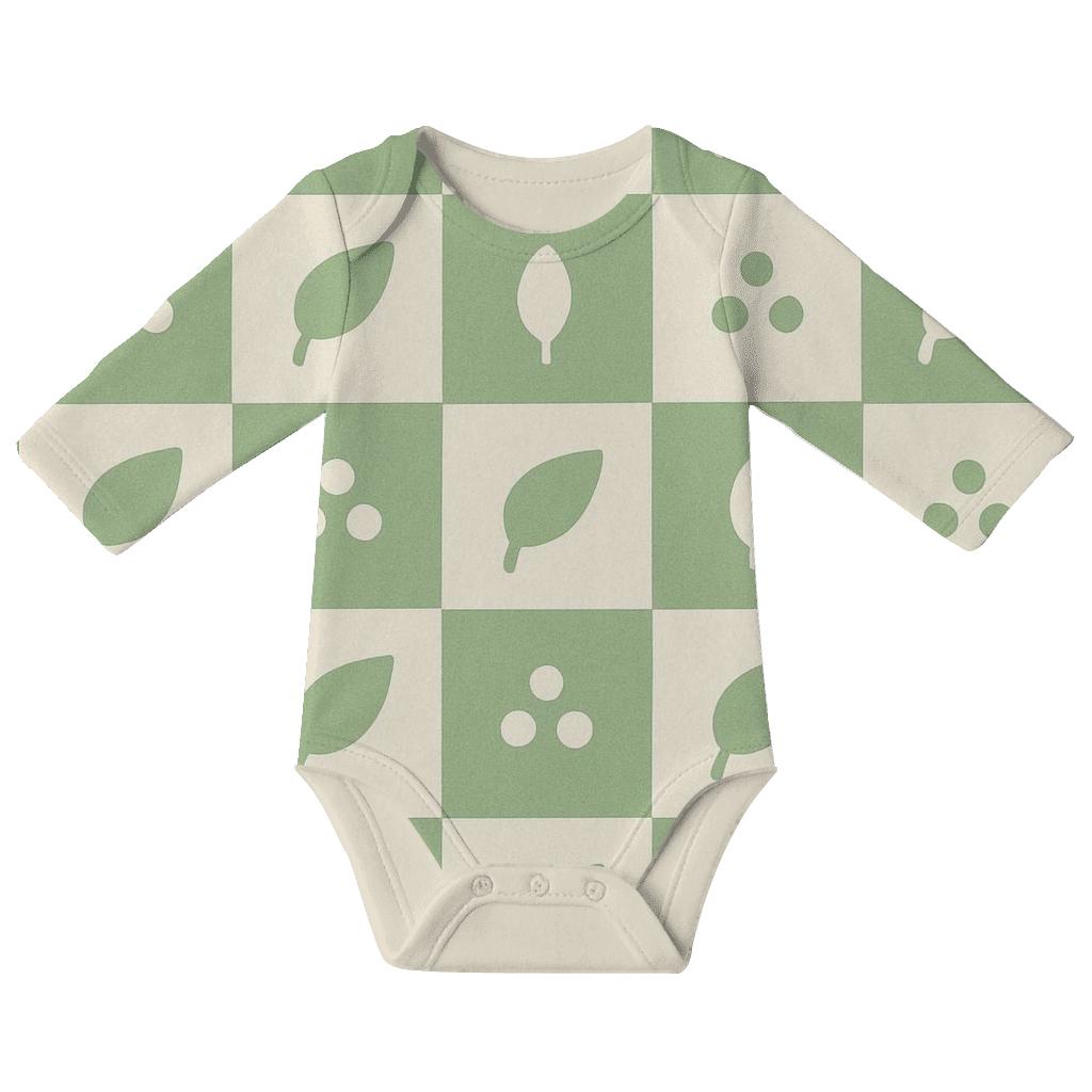 Grove Quilt Squares Sparse organic baby bodysuits
