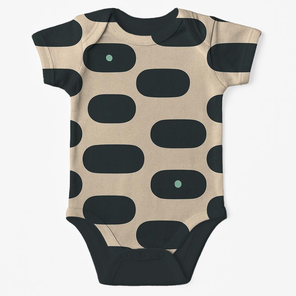 Offset Pebble Lattice soft cotton baby bodysuits