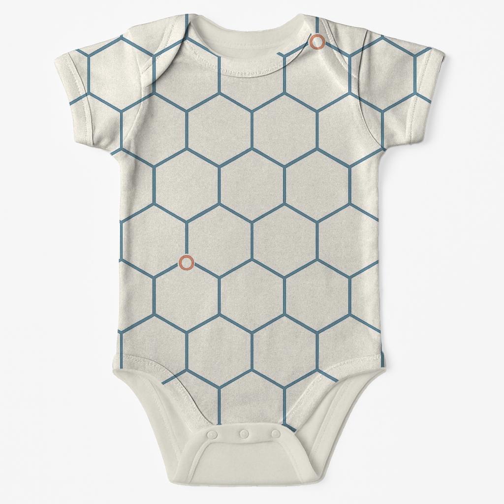 Soft Hex Ring Drift personalized infant bodysuits