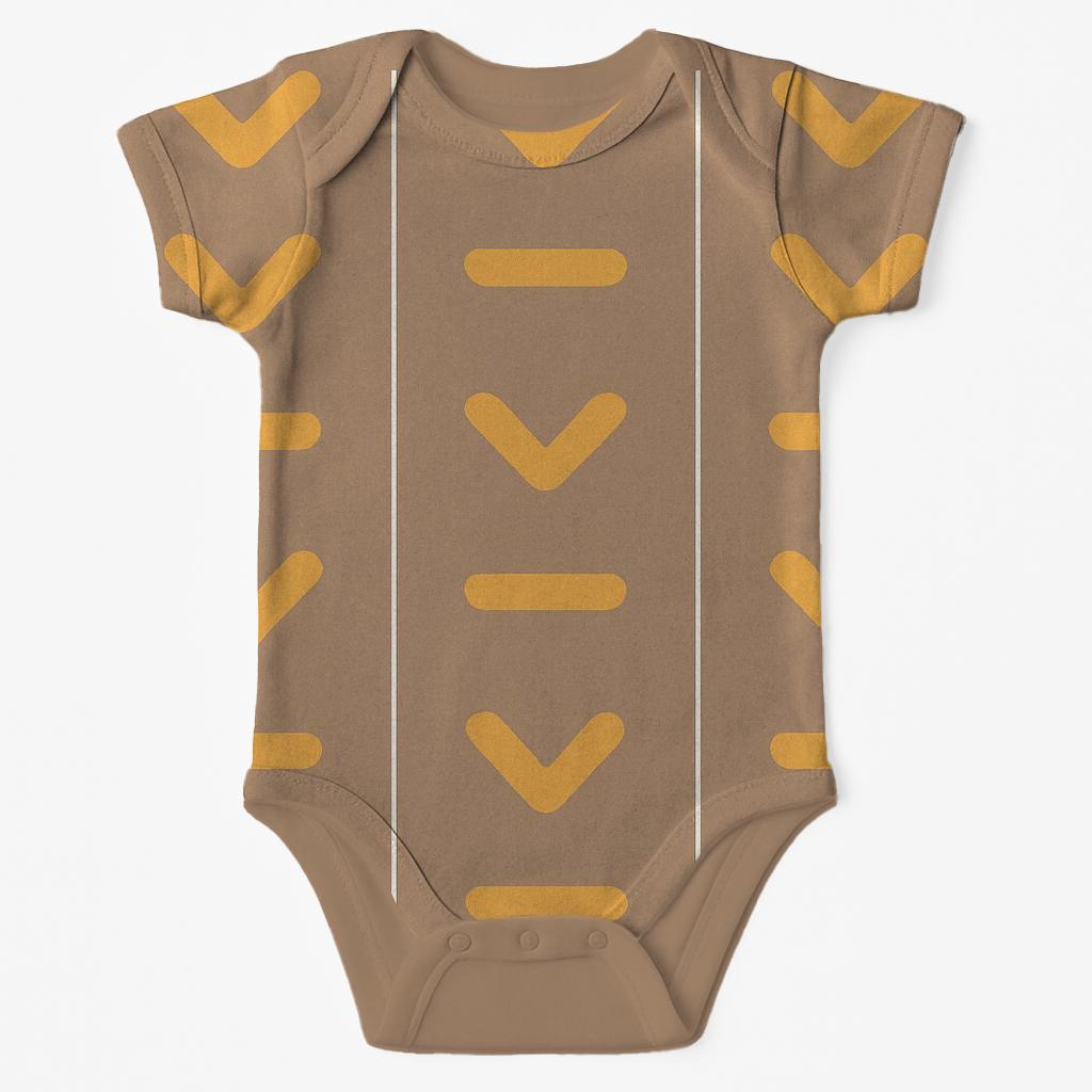 Rounded Chevron Pause custom baby bodysuits