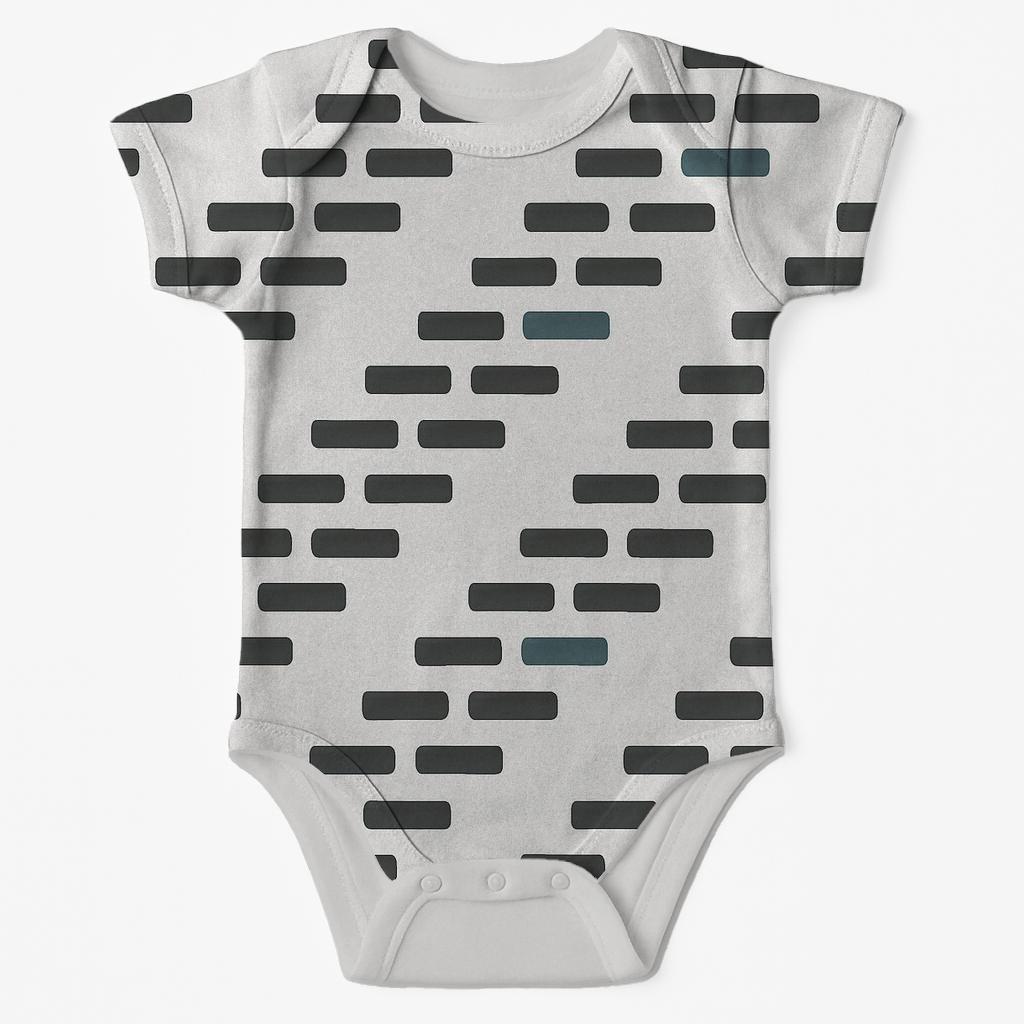 Micro Brick Ripple baby bodysuits for newborns